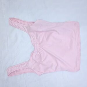 White Fox Taking Off Top Baby Pink